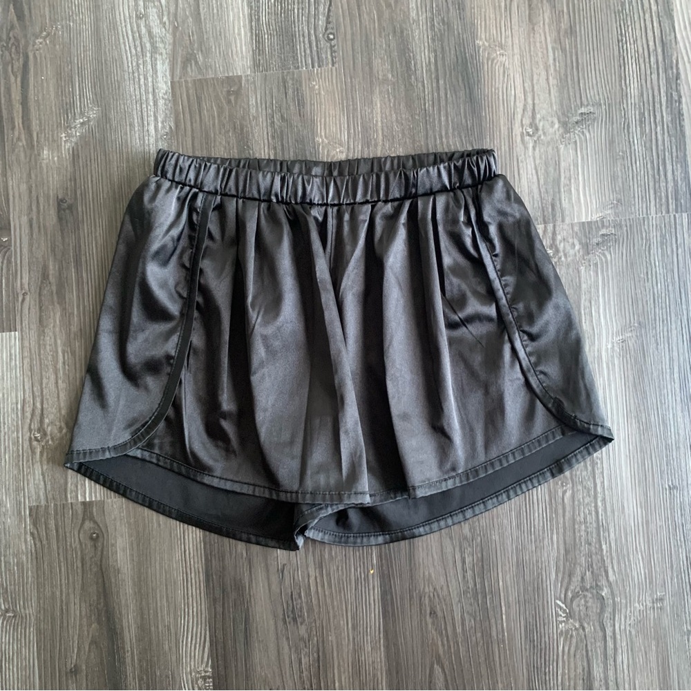 Faux Silky Black Pajama Set - Picture 5 of 7